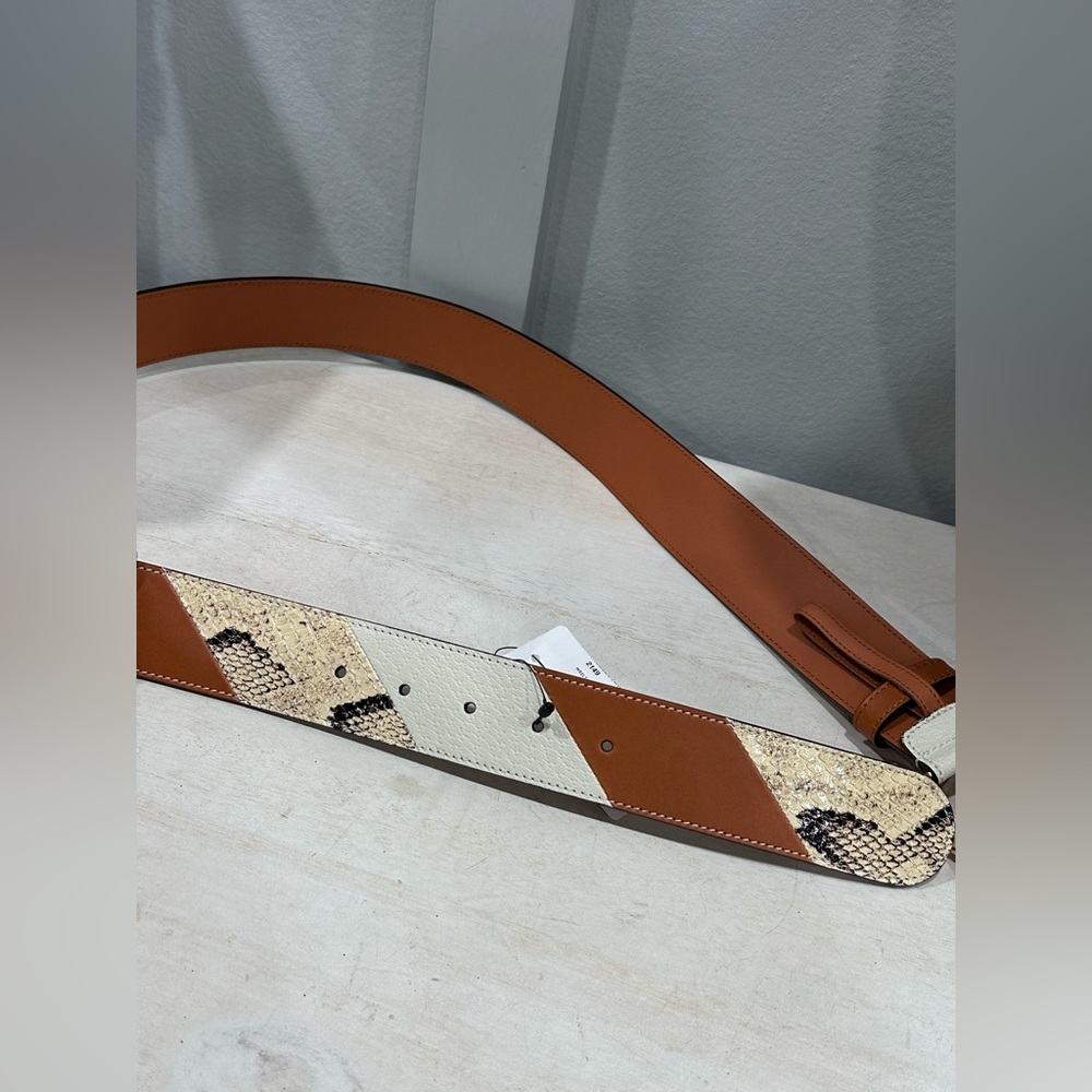 Gucci Leather & Python Belt - image 7